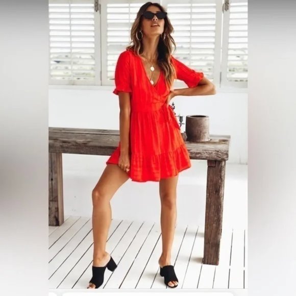 Hello Molly Waiting To Find You Wrap Dress 6 - Picture 3 of 16